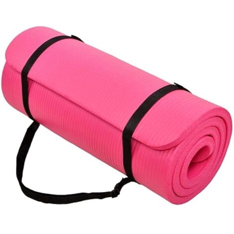 Tapis De Yoga - 180 X 60 Cm - Epaisseur 25 Mm - En Mousses Haute Densité - Double Face Antidérapante - Avec Sangle De Transport - 1 Piece (1/5)