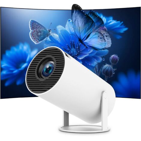 Projecteur Portable - Résolution Full HD - WiFi 6 - Bluetooth 5.2 - Correction Keystone Automatique - Rotation 180° - Système Android 11 intégré - Pour Maison Bureau Extérieur - 1 Pièce (1/5)