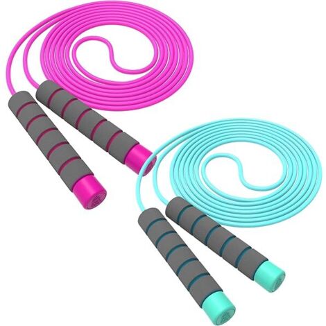 Corde à Sauter Réglable - Câble PVC Souple 5 mm - Poignées en Mousse Antidérapante - Pour Enfants Adultes Débutants - 1 Pièce (1/5)
