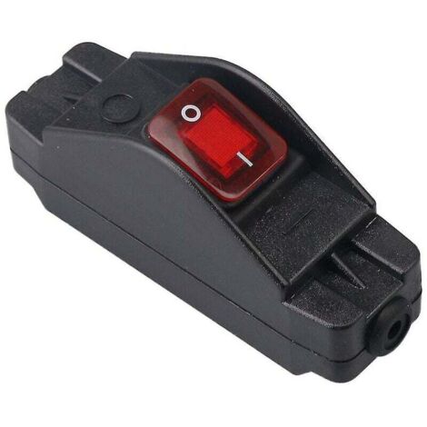 Interrupteur De Cordon En Ligne - IP65 - 30 A - 220 V - Étanche - À Bouton Marche Arrêt - Noir - Avec Indicateur LED - 1 Pièce (1/3)