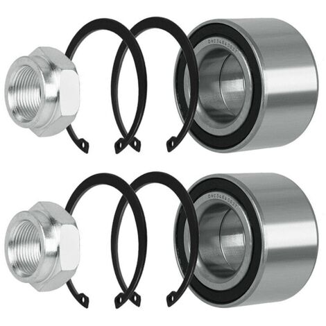 Roulement De Roue - 34x64x37 mm - Pour Freins De Roue AL-KO Knott BPW - Lot De 2 Avec Bague De Blocage Et Écrou À Bride M24x1 5