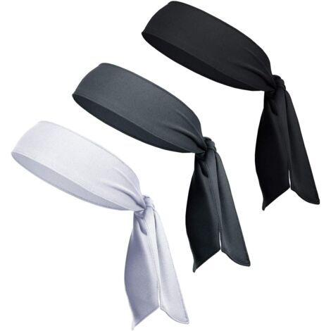 Headband - 3 Pièces - Élastique Extensible - Pour Tennis Karaté Ninja - Transpirant et Léger - Hommes Femmes (1/5)