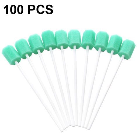 Swab Oral - Embout En Éponge Douce Pour Nettoyage Buccal - Adapté Aux Porteurs De Prothèses Dentaires Et Sensibilité Dentaire - 100 Pièces (1/5)