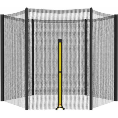 Filet De Securite Pour Trampoline - 305 Cm - Hauteur 183 Cm - Fermeture A Glissiere - Pour Structure A 6 Poteaux - 1 Unite
