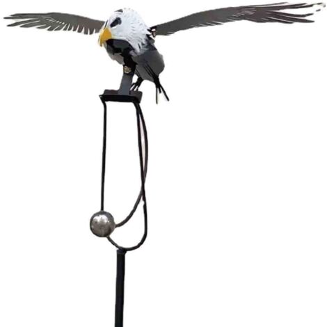 Eagle Windmill - Metal Wrought Iron Garden Ornament - Outdoor Courtyard Decoration - 1 Piece