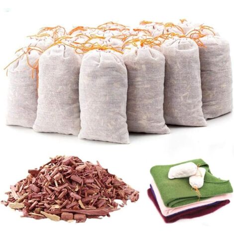 Sachets De Cèdre - 20 Pièces Pour Armoires Et Tiroirs - Blocs Et Pochettes En Bois De Cèdre Rouge Naturel - Protection Antimite Et Parfum Naturel (1/5)