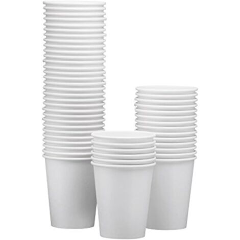 Gobelet En Papier Blanc - 236 ml - Pour Boissons Chaudes Ou Froides - Idéal Pour Fontaines À Eau, Café, Thé, Jus - Lot De 100