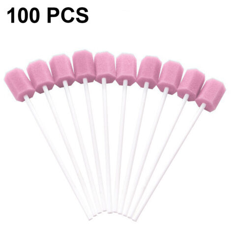 Swab Oral - Embout En Éponge Douce Pour Nettoyage Buccal - Adapté Aux Porteurs De Prothèses Dentaires Et Sensibilité Dentaire - 100 Pièces (1/5)