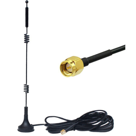 Antenne WLAN Extérieure - 2.4 GHz et 5.8 GHz - 12 dBi Omnidirectionnelle - Connecteur SMA et RP-SMA - Pour Caméra IP de Sécurité et Routeur WiFi - 1 Pièce (1/5)