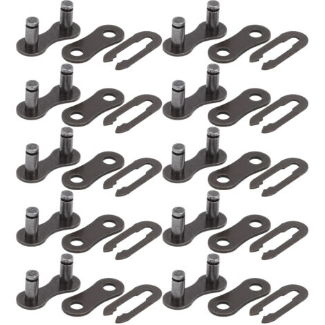 Maillon Maitre Chaîne 410 - Pour Vélo VTT Moto Quad Enduro - Acier Trempé - Type Clip et Rivet - 10 Pièces (1/5)