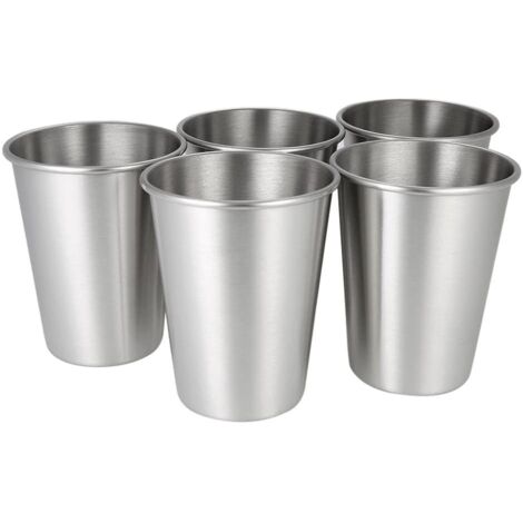 Tasse En Acier Inoxydable - 350 Ml - Sans BPA - Empilables - Pour Boissons Chaudes Et Froides - Lot De 6