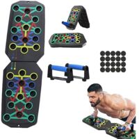 Planche À Push-Up - Pliable - Support Pour Pompe À Bras Avec Système Codé Par Couleur - Pour Entraînement De La Poitrine Des Bras Et Du Gainage - 1 Pièce