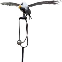 Eagle Windmill - Metal Wrought Iron Garden Ornament - Outdoor Courtyard Decoration - 1 Piece