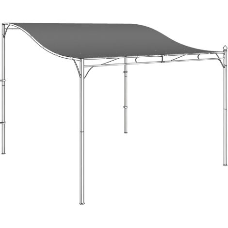 Tetto di ricambio per pergola, vela parasole per copertura patio, telo di ricambio per gazebo 3 x 3 m, 298x293 cm, grigio scuro