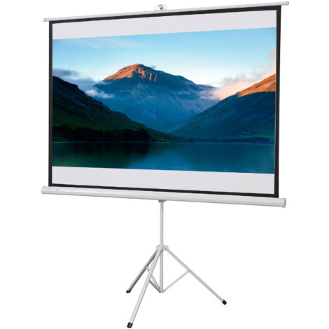Schermo di proiezione pieghevole da 84 pollici 4K HD 4:3 con treppiede, altezza regolabile, ideale per home theater e proiezioni cinematografiche in ambienti interni ed esterni. (1/5)