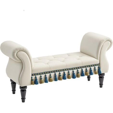 Divano/poltrona, design vintage, portata massima 150 kg, dimensioni 117x40x58 cm, colore beige. (1/5)