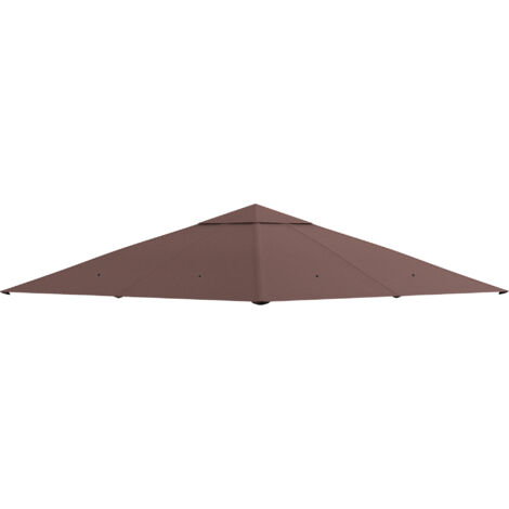 Tessuto di ricambio per pergola, gazebo, tenda, tettoia, gazebo da giardino. Tessuto in poliestere ad alta densità, 180 g/m², resistente ai raggi UV, 3 x 3 m, colore caffè. (1/5)