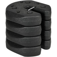 Set di 4 pesi di zavorra circolari per tendone da circo/barnum con perni di rinforzo e corda di trasporto in HDPE.