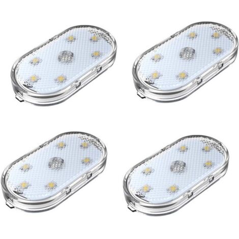 LED Lighting - LED Car Lighting - 8-Piece Pack - LED Interior Ambient Lighting - 7-Color Interior Ambient Lighting - USB Rechargeable Car Reading Light - Portable (1/5)