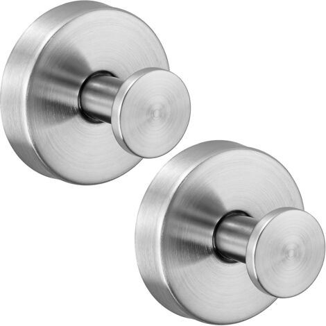 Suction Cup Hooks - Strong Stainless Steel Self-Adhesive Hooks - Reusable, screwless installation, suitable for kitchens, bathrooms, and showers - Suitable for towels, bathrobes, and bath sponges - Hi (1/5)