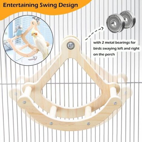 Interactive Bird Swing - Educational Toy - Wooden Exercise Wheel for ...