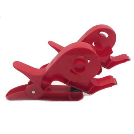 Wrapping Paper Cutter - Wrapping paper cutter and tape holder, wrapping paper clips, Christmas wrapping paper rolls and Christmas gift tape (2-pack) Red (1/4)