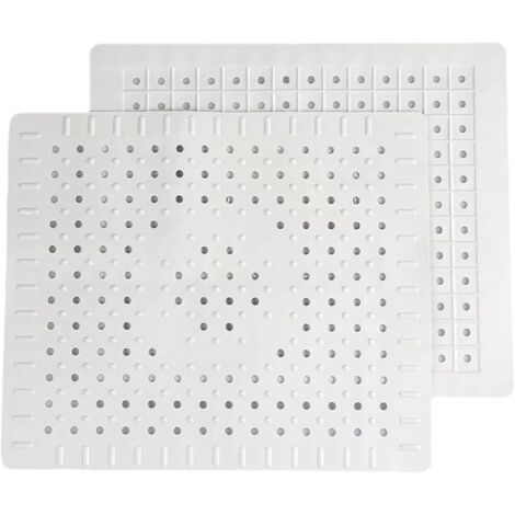 Two-piece quick-drain countertop mat set - cuttable rubber sink mat 31x26cm with drain holes, suitable for kitchens and bathrooms. (1/5)