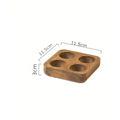 Egg storage tray, pallet, egg rack, fixed shelf, egg rack countertop, compact natural kitchen display refrigerator for chocolate, sushi, kitchen organization, suitable for busy parents' homes, wooden (1/5)