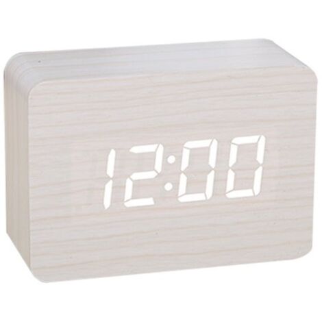 Clock - Digital Clock - Table Clock - Alarm Clock - Digital Alarm Clock - Children's Alarm Clock - USB Powered Clock - Multi-Alarm Clock - Large Bedroom Alarm Clock - Modern Wood, Adjustable Brightnes (1/5)