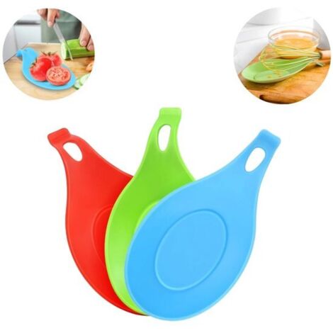 3-Piece Set - Stovetop Silicone Spoon Holder - Countertop Silicone Spoon Holder - Coffee Spoon Holder - Kitchen Gadgets - Heat Resistant - 209.5 cm - Suitable for Countertops (1/5)