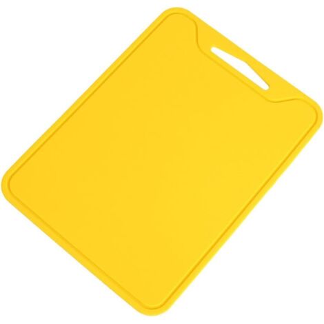 Thickened silicone cutting board, flexible cutting board mat, kitchen silicone cutting board, double-sided silicone cutting board, won't scratch vegetables (yellow). (1/5)