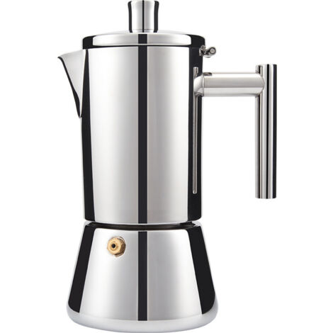 Stainless steel Moka pot, household coffee maker, induction cooker, espresso maker, coffee machine, espresso pot - 300ml