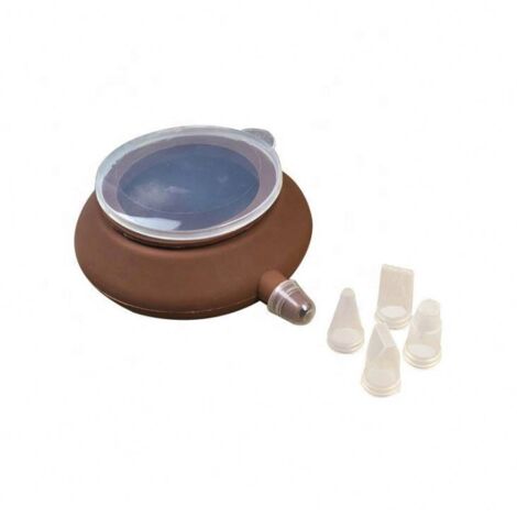 Piping Bags - Butter Sprayer - Piping Tips - Piping Bags - Decorative Injectors - Reusable Piping Bags - Cake Decorating Injectors - Cake Decorating Set - Includes 6 Piping Tips - 350ml - Suitable for (1/5)