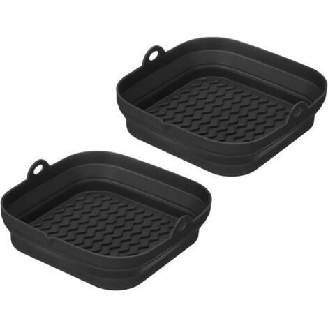 Air Fryer Baking Pans - 2-Pack - Air Fryer Baking Mold - Baking Pan - Silicone Material - Baking Paper Alternative - Foldable - Reusable - Air Fryer Accessory - Suitable for Microwave, Oven, and Refri