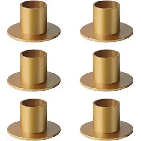 Metal Cone Candlestick Set - Elegant Candlestick Centerpiece, Suitable for Table Decorations, Weddings, Anniversaries, and Evening Parties (6, Gold) (1/5)