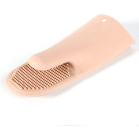 Microwave Oven Gloves, Pink Heat-Resistant Kitchen Gloves, Silicone Insulated Oven Gloves for Baking, Grilling and Air Frying, Non-Slip Grip, Dishwasher Safe (1 Piece) (1/2)