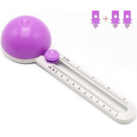 Circular Cutter - Paper Craft Circular Cutter - Paper Circular Cutter - Circular Paper Cutter - Cardboard Circular Cutter - Adjustable Cutting Tool, Cutting Diameter 10cm to 32cm - Purple (1/5)