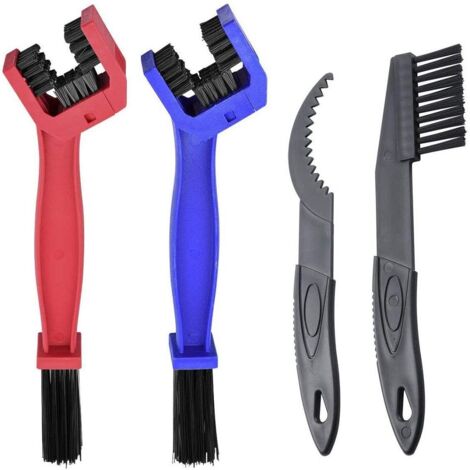 4-piece bicycle chain cleaning tool set, bicycle sprocket maintenance and cleaning brush set, suitable for various sprockets. (1/5)
