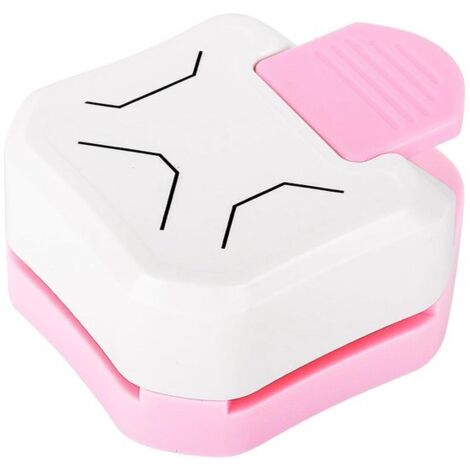 3-in-1 Paper Rounding Hole Punch (R4mm + R7mm + R10mm) - Suitable for crafts, envelope punching, hole punching boards, card making, scrapbooking, and journaling - Pink (1/5)
