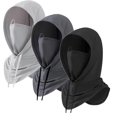 3-pack of balaclavas, sun protection and UV protection, breathable full-head mask, unisex, suitable for activities such as motorcycling and fishing. (1/5)