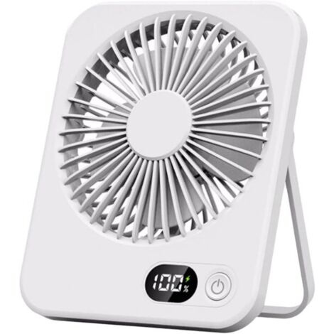 Multifunctional Portable Fan - Rechargeable - Portable Fan - Five-Speed Portable Fan - 180° Adjustable Portable Fan - White