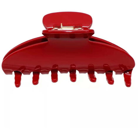 Acetate hair clips - cherry red claw clips and chin clips, suitable for fine or thick hair. (1/5)