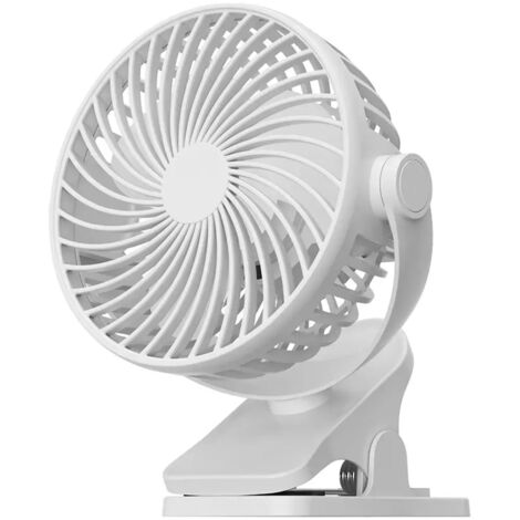 This compact USB fan is portable, comes with a clip, has three wind speeds, and is rechargeable, making it ideal for home, office, dormitory, and travel. (1/5)