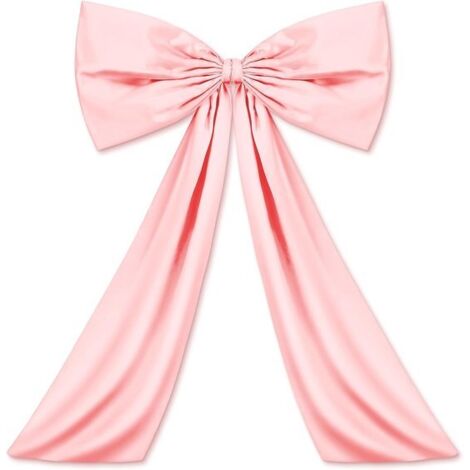 Large bow decoration, suitable for room décor giant ribbon bow, suitable for birthday party backdrop decoration (pink, 6080 cm). (1/5)