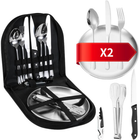 11-piece silver cutlery set, including steak knife 2-person silver cutlery set food-grade stainless steel cutlery set mirror-polished cutlery set suitable for home and restaurant use rounded edges. (1/5)