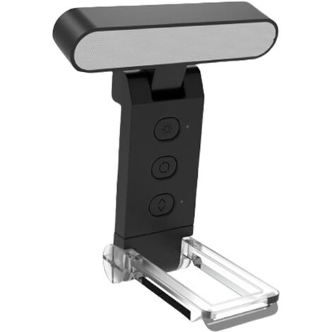 Reading Lamp - LED Clip-on Reading Lamp - Clip-on Spotlight - Rechargeable - 5-Level Brightness Adjustment - Soft, Silky Smooth Color - Bedside Lamp - Suitable for Reading/Bedroom/Desk - Black
