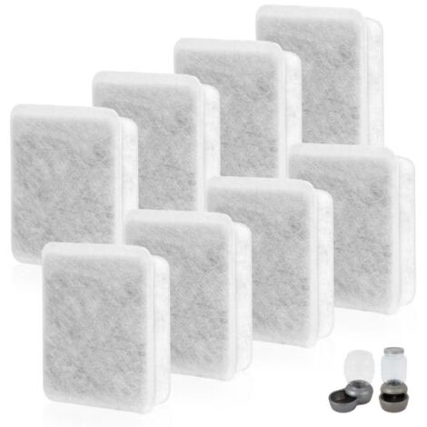 Pet water fountain activated carbon filter replacement pack, suitable for dog and cat water bowls and gravity-feed water fountains, 8-pack. (1/4)