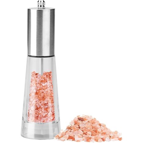 Acrylic pepper grinder - Manual grinder - Salt and pepper grinder - Adjustable coarseness - Stainless steel - Suitable for home use (1/5)
