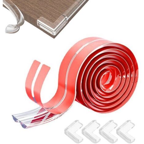 Baby corner protectors, suitable for furniture, crib bumpers, edge protection strips (6 meters, 10mm2mm, with 4 corners) soft and safe.