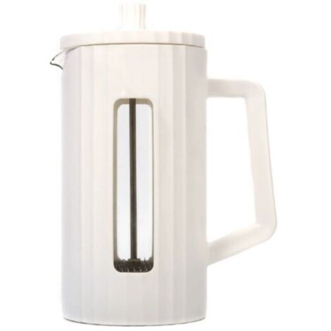 Coffee Press Machine (34 oz/1 liter) - Plastic Coffee Press - Coffee Pot, Tea Maker, Coffee & Tea Infuser - Lightweight Travel & Camping Coffee Machine - White (1/5)